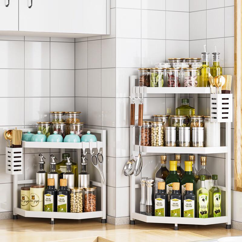 3-Tier Stainless Steel Kitchen Corner Storage Rack