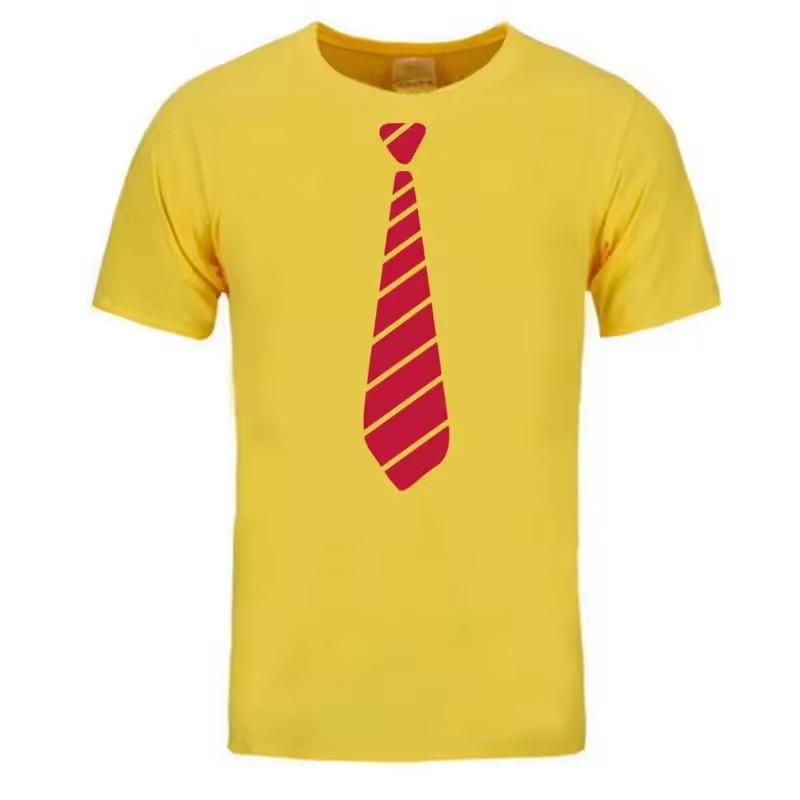 Summer Fun Tie Design Men's T-Shirt Novelty Fashion Hip Hop Short Sleeve Casual Comfortable 3D Printing Handsome Clothing