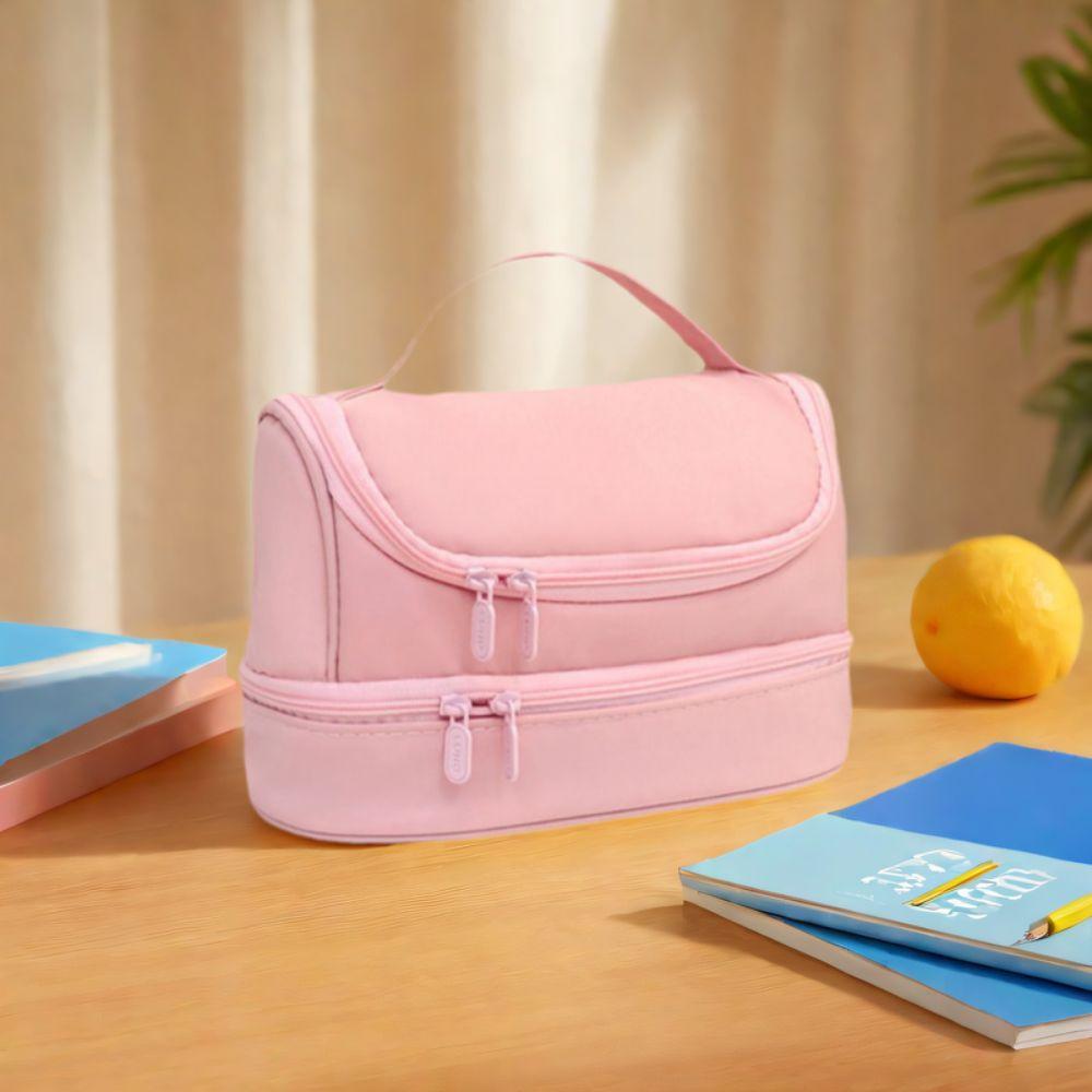 Non-woven Fabric Pencil Case Large Capacity Stationery Storage Pouch Handheld Pen Bag  School