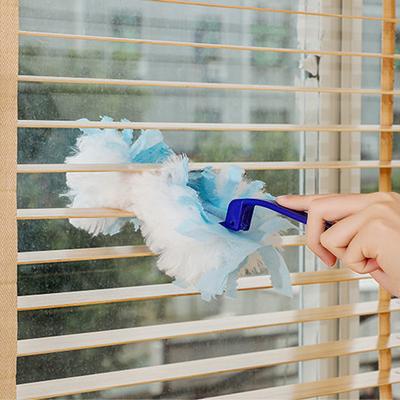 Disposable Electrostatic Duster Fiber Brush Head for Furniture Car Clean Dust Collector Folding Handle Replaceable Brush Head