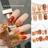 Nail Tips: Lucky Cat Orange - 30-Piece Wearable Cat Eye Style for Prosperity & Charm