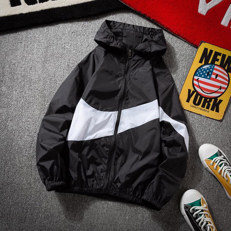 Men's Lightweight Summer Patchwork Hooded Jacket - Breathable, Casual, Color Block, Sun Protection, Ideal for Fishing