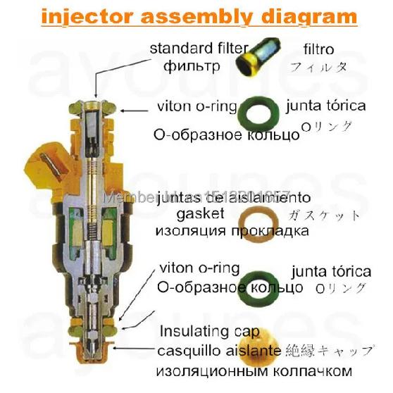 TOP Quality 200pieces Fuel Injector Filter for NISSAN Cars (11.2*10.3*4.5mm,AY-F1016A)