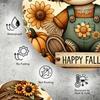 Metal Sunflower Scarecrow Round Wall Art 8x8 Inch Bar Cafe Home Decor Gift