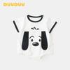 DUUDUU Long-eared Dog Cotton Romper - Summer Cooling Infant Bodysuit for Baby Boys, Class A Quality.