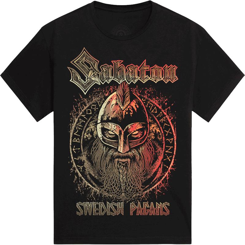 Heavy Metal Band T-shirt Swedish Pagans Sabaton Herr Dam Överdimensionerade Y2k Street Hiphop Casual Lösa Högkvalitativa T-shirts