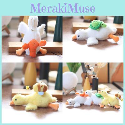 Goose Plush Toy With Detachable Keychain Backpack Charm Pp Cotton Stuffed Animal Gift For Children