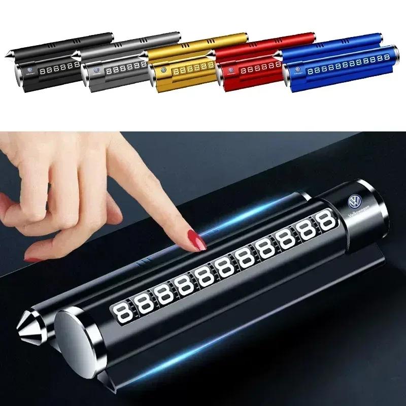 Aluminium Alloy Car Temporary Parking Number Plate For Volkswagen VW Jetta Polo T4 T5 T6 Sharan Touareg Gol T-Cross Touran zh5
