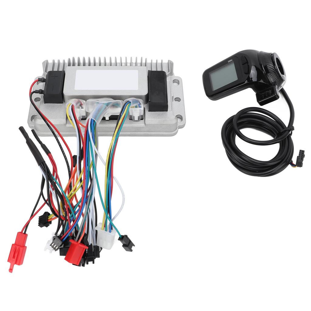 Kit Controlador de Motor Sin Escobillas 48V 60V 1000W con Pantalla LCD Controlador de Onda Senoidal de 3 Modos para