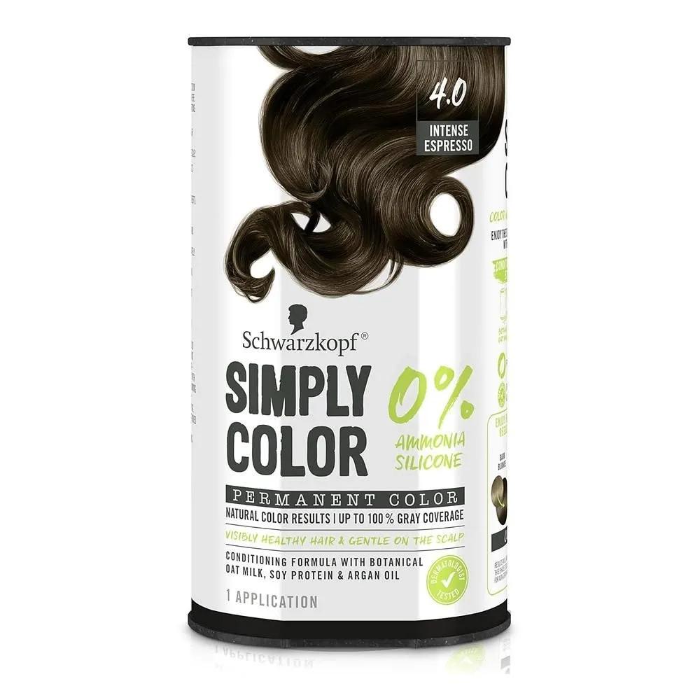 Schwarzkopf Simply Color 1 упаковка 4.0 Интенсивный эспрессо Schwarzkopf Simply Color Стойкая краска для волос, 4.0