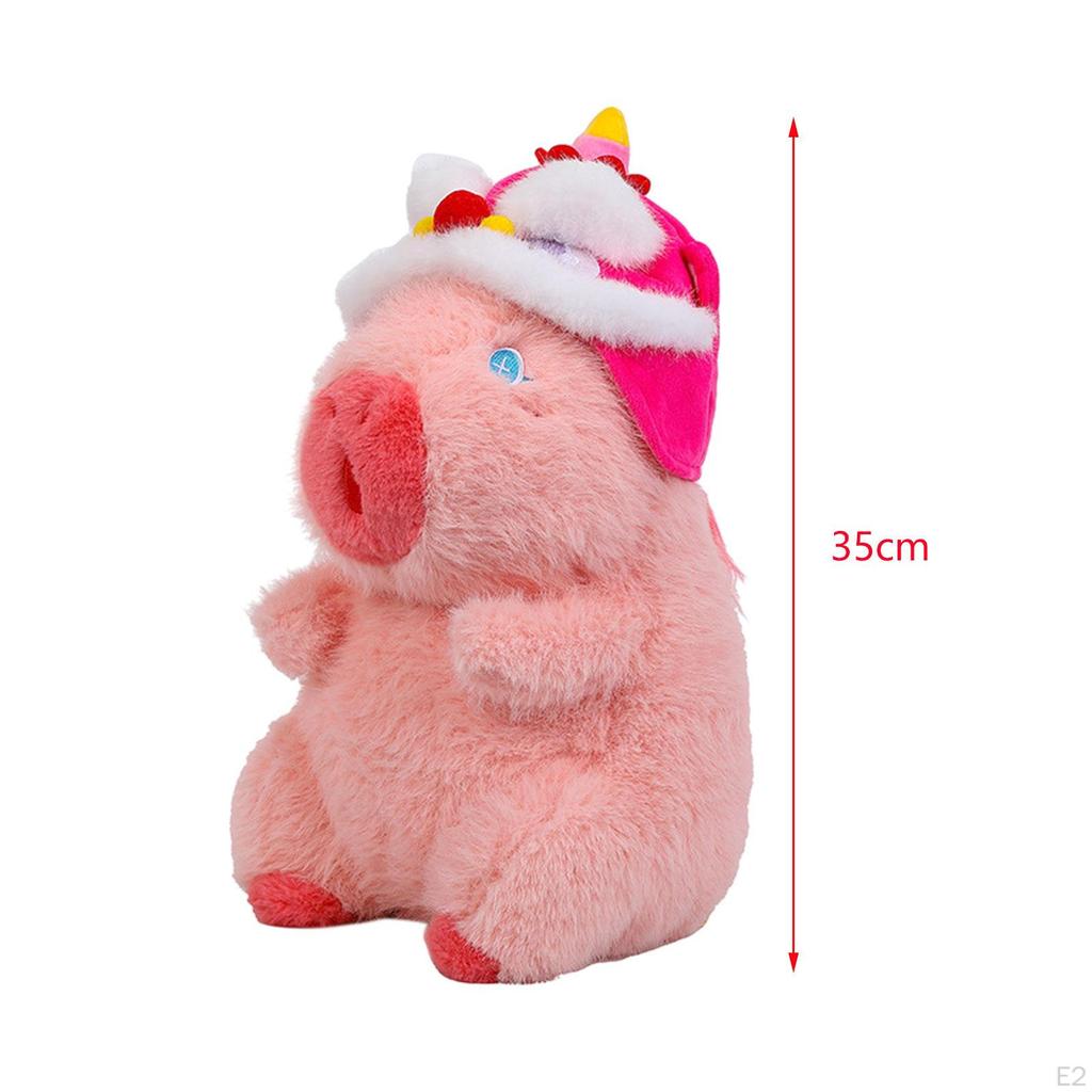 Capybara Plush Toy with Detachable Beanie - Cute Stuffed Animal for Kids