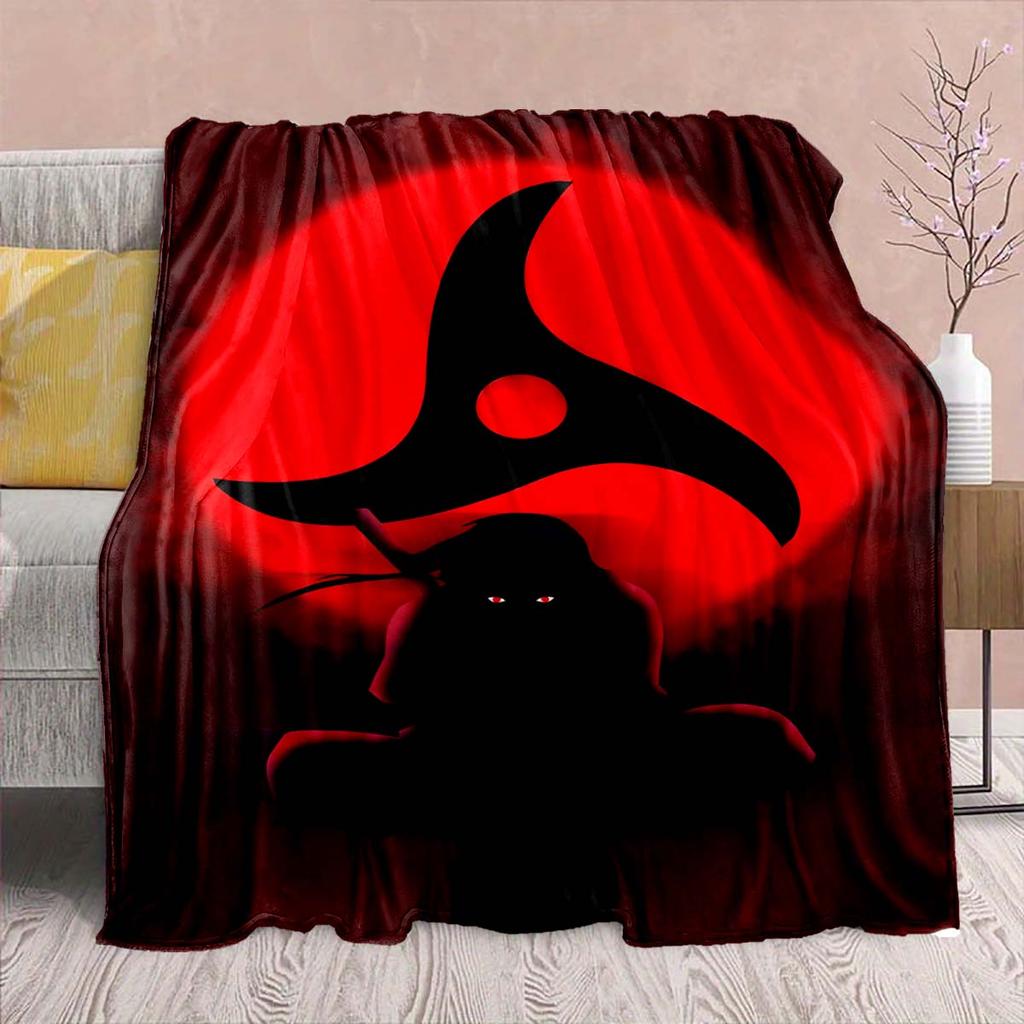 Naruto Anime Flannel Blanket - Soft Warm Perfect for Sofa, Bedding Camping Travel Office Home Decor -QJY