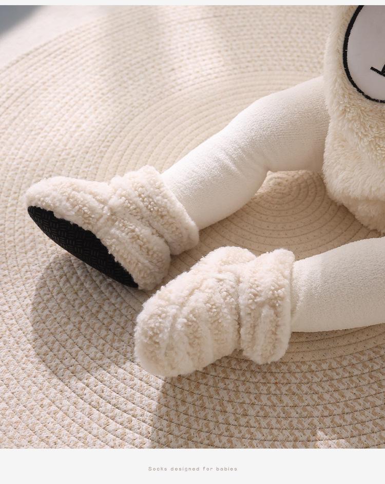 Winter Velvet Baby Shoe Socks: Soft, Thickened, Warm, Anti-Drop, Cotton Protection for Newborns and Toddlers