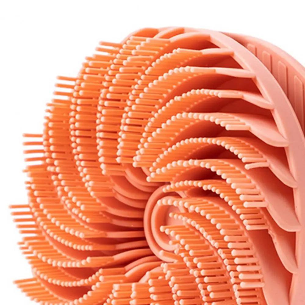 Double-sided Soft Bristle Shower Brush Silicone Cleaning Body Shampoo Brush Massage Multi-functional Bath Brush For Exfoliation