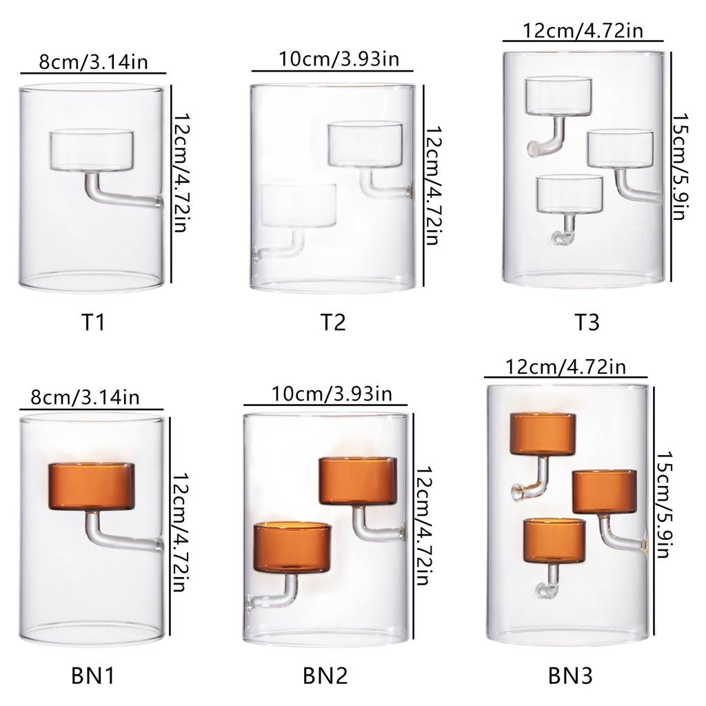 Cylinder Glass Candle Holder Tealight Stand With Windproof Design For Wedding Centerpieces Home Decors Tabletop Art