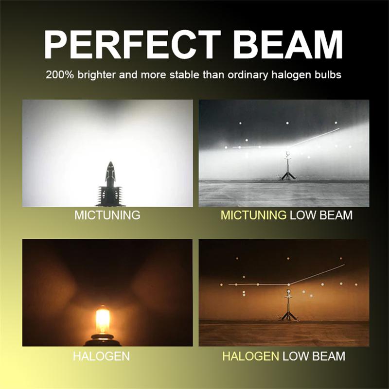 1Pcs LED Headlight H4 9003 HB2 12V Bulbs For LED Car Lamps Diode High Beam Dipped Beam Auto Grade Chips LM