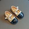 Baby Girls Leather Shoes Kids Flats for School Toddlers Children Dress Shoes Pearl Buckle Fashion Princess Sweet Cute Soft 21-30