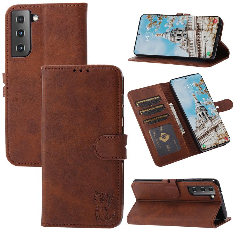 Cat Flip Leather Phone Case for Samsung Galaxy A54 A14 A23 A13 A53 A33 A73 A52 A72 A12 A32 A22 A82 A42 Card Wallet Cover