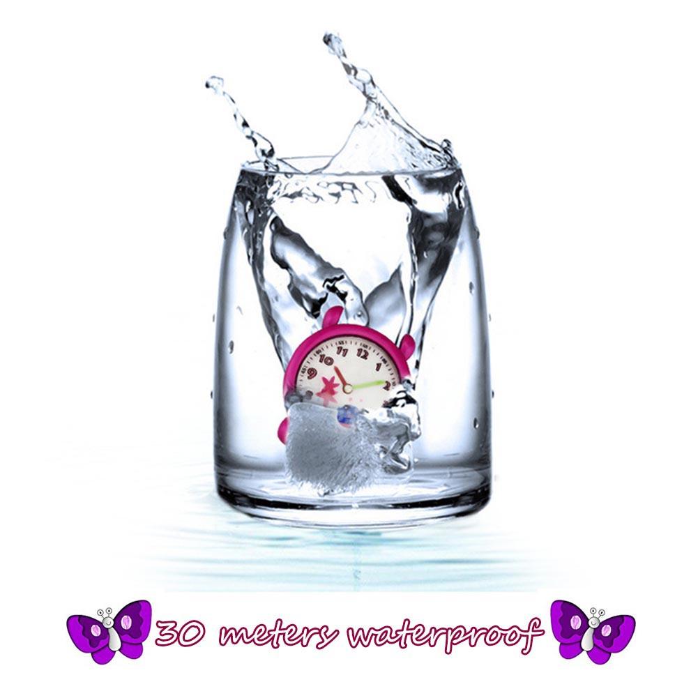 3D Lovely Cartoon Butterfly Watch for Kids Waterproof PVC Watch for Girl and Boy