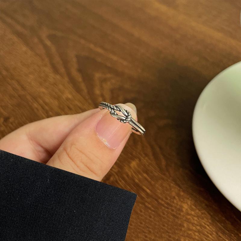 

Винтажное Минималистичное Регулируемое Кольцо из Стерлингового Серебра 925 пробы для Женщин Open Adjustable