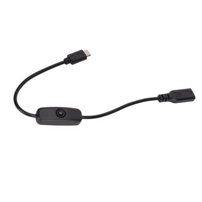 Type C Male To Female Power Extension Cord 30cm11.8inch USB Extension Cable with ONOff Switch for