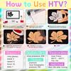 16X Transfer-8 Colors 3D Puff HTV Heat Transfer Vinyl 30X25cm Pastel Colored Puffy Iron-On Vinyl T-Shirt-B61B