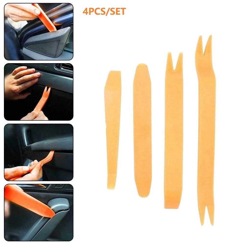 4-piece PanelRemoval Tool Set Car Audio Trim Removal Tool Kit Car Trim Removl Tool Kit Panel Door Pry Dash Interior Clip Plastic
