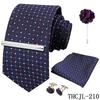 Men'S Business Dress Tie 5-Piece Groom Best Man Dress Accessories Gaowei Dense Jacquard Tie Worker