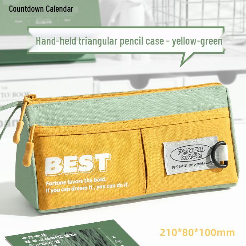 Kaba Bear Multifunctional Large-Capacity Triangle Pencil Case for Students