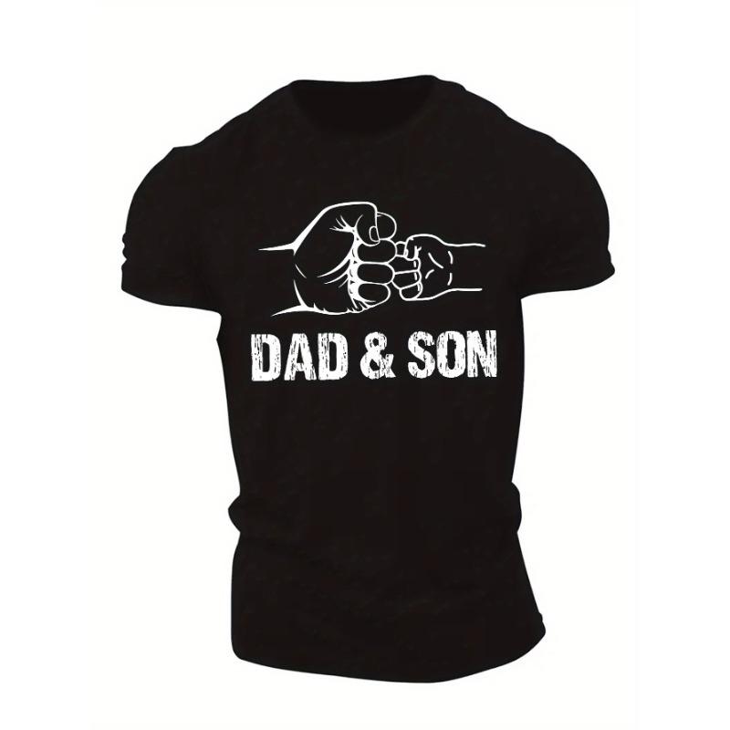 

Европейские размеры ПАПА И СЫН Мужская футболка с коротким рукавом Летняя футболка Топ S чёрный