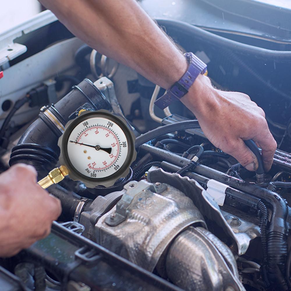 12Pcs Multi-function Oil Pressure Gauge Automotive Hydraulic Oil Pressure Gauge TU-11A Diagnostic Service Set Tools Transmission Pressure Gauge