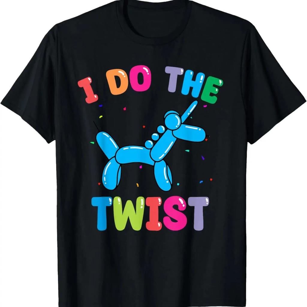 Balloon Animal Twister Party I Do The Twist Artist T Shirt Vintage Washed Fashion Soft Versatile Casual Streetwear Unisex