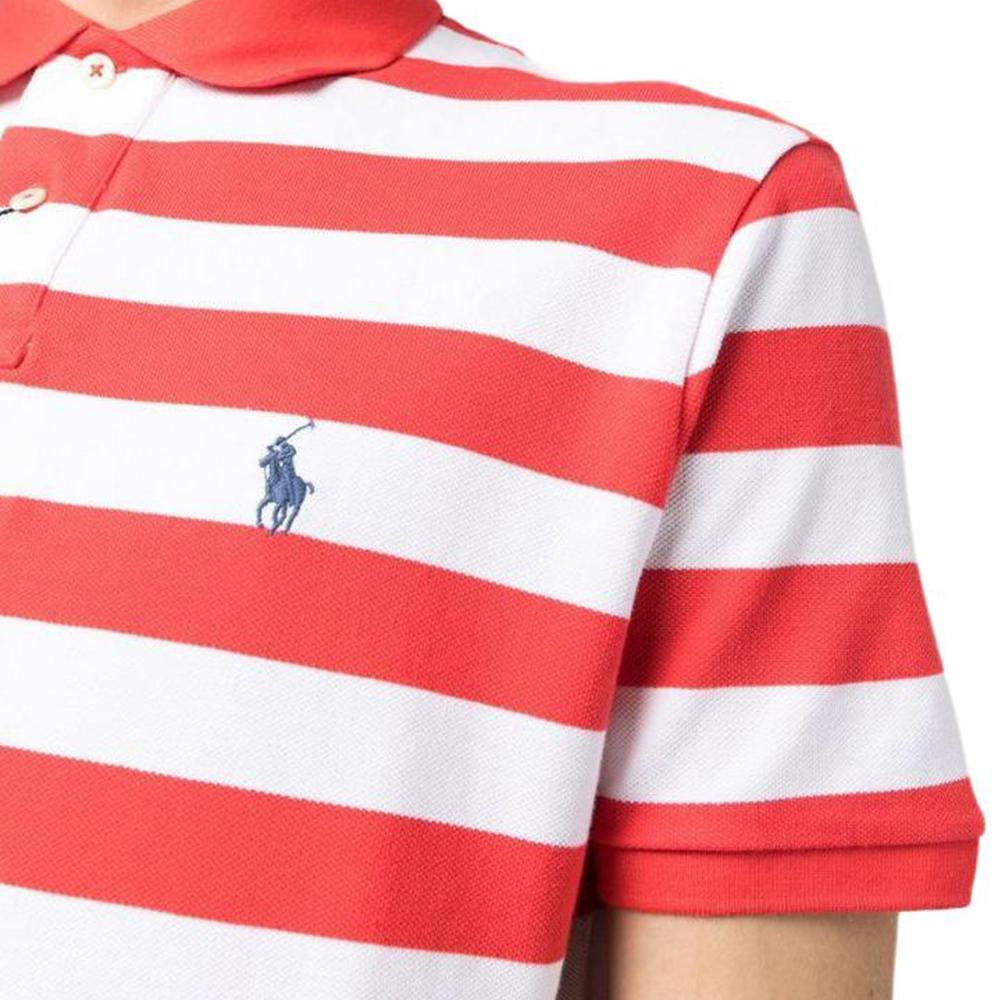 Polo Ralph Lauren SS23 Striped Logo Embroidered Short Sleeve Polo Shirt Men tops 710898606-002