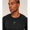 Gymshark ElemenT Baselayer Long Sleeve T shirT Black Brand Blue A2b5m Bc8k