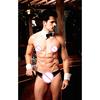 Sexy Men Mankini Thong Waiter Costume Cosplay Lingerie Bow Tie Underwear Set