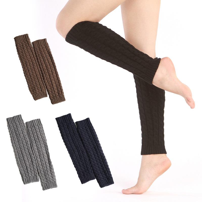 

Женские зимние длинные носки с защитой икры, вязаные гетры, ботинки, чехлы, чулки