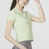 Puma Solid Color Logo Casual Short Sleeve T-Shirt Women tops Cyan 532562-06