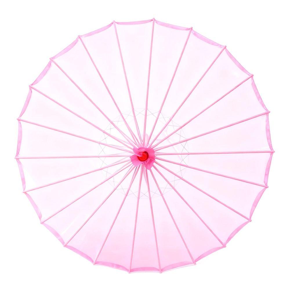 Durchscheinender Seiden-Performance-Schirm Einfarbiger Chinesischer Bambusschirm Tanz Cosplay