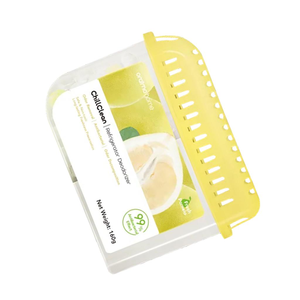 Oraimo ChillClean Naturlig Duft Antibakteriel Køleskabs Lugtfjerner, Dobbelt Kammer Design, Effektiv Lugtfjernelse,
