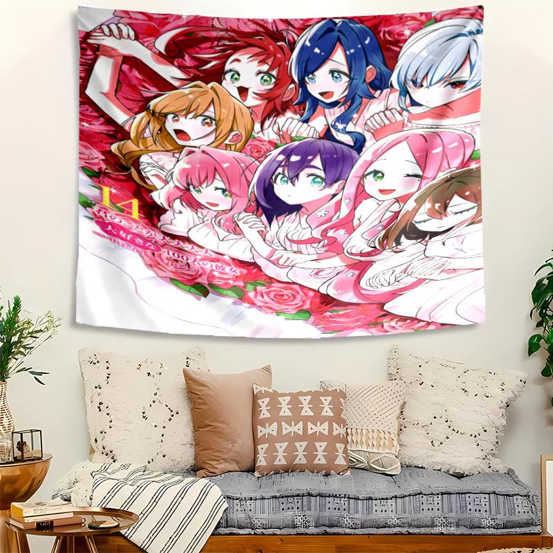 The Girlfriends Who Really Love You Tapestry Wall Hanging Room Background Cloth Home Decor Beach Mat Yoga Mat Sofa Bed Sheet