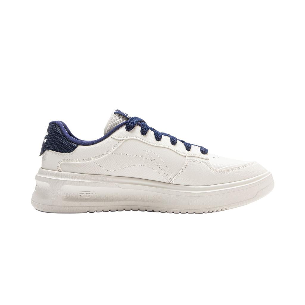 Li Ning Slip Resistant Cushioning Abrasion Resistant Low top Skateboard Shoes Men's Mist White AGCV315-2