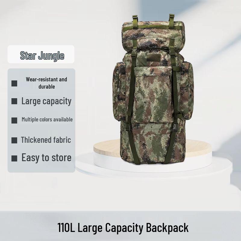 Haoying 110L Starry Jungle Camouflage Mountaineering Backpack