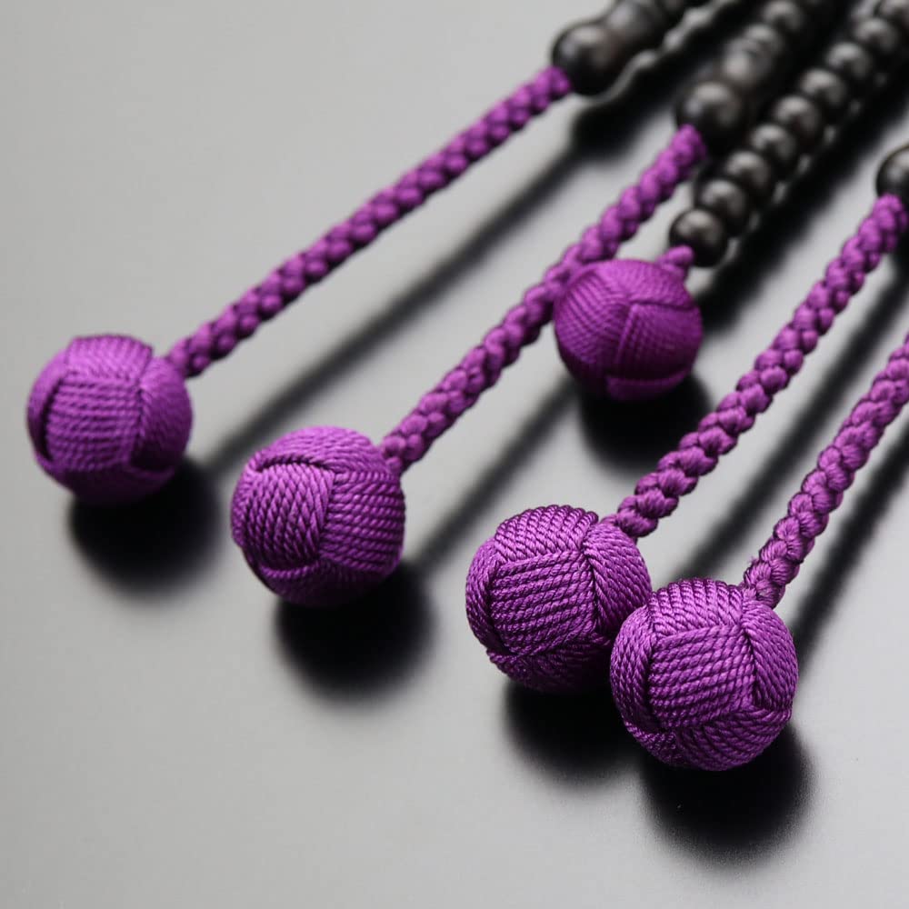 Nichiren Buddhist Bønneperler for Kvinner 8 Størrelse Stripet Ibenholt Sanskrit Tenbou Bønneperler Kyoto Bønneperler Kyoto 108 Perler 8 Størrelse Tre Lotus