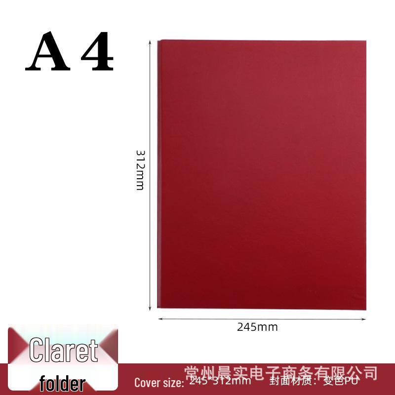 Chenshi Leather A4 Business Notebook & 4-Hole File Folder with Logo