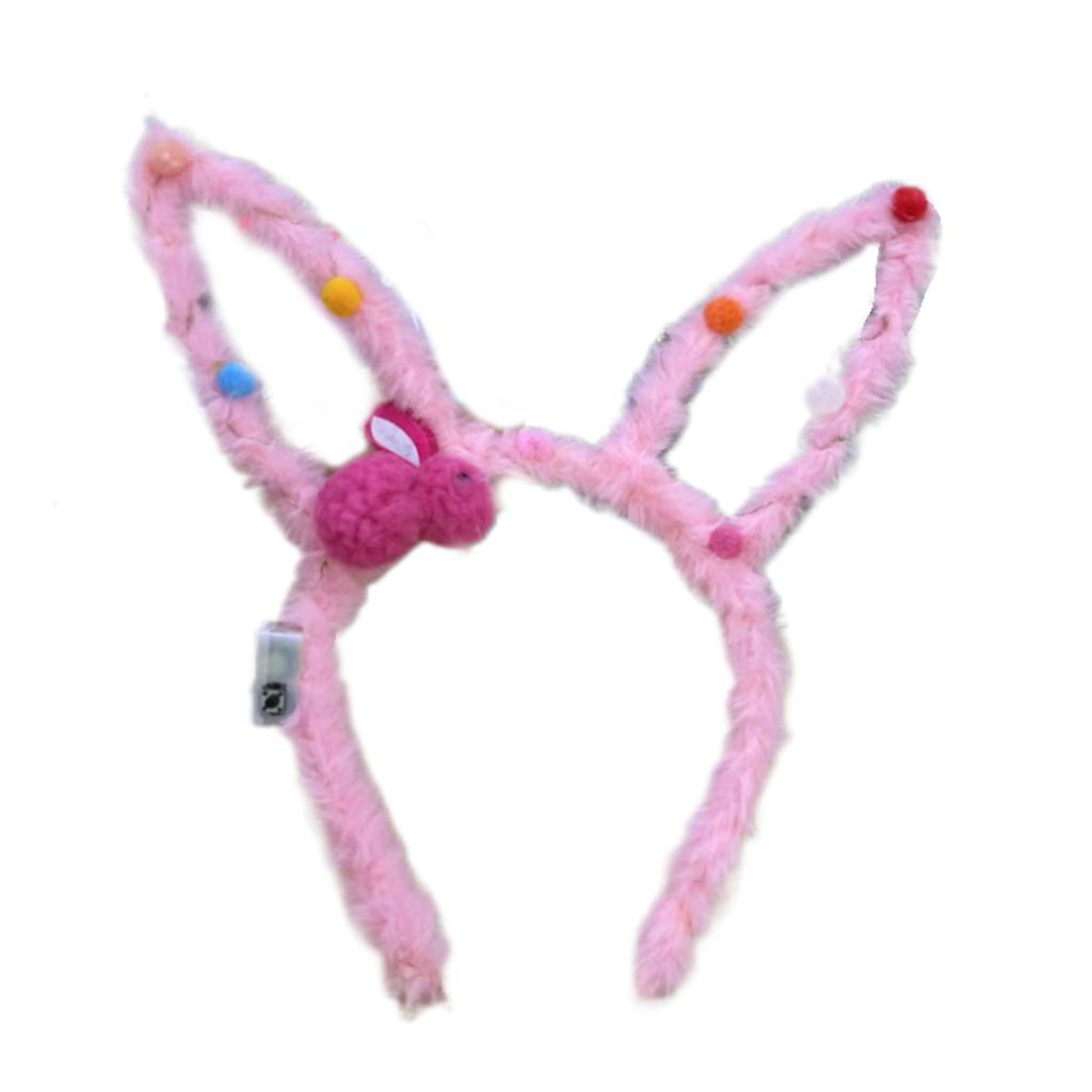 Glowing Rabbit Ear Headband New Year Eve Party Headbands Flashing Hairhoop Christmas Party Headdress Girls Party Props