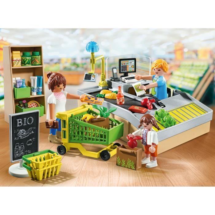 PLAYMOBIL 71648 Caisse De Paiement Supermarché, My Life Le Shopping, Promo Pack, 65 Pièces, Dès 4 Ans