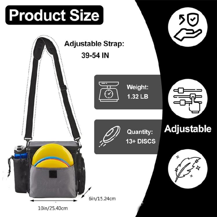 Waterproof Disc Golf Carry Bag with Comfortable Strap Disc Golf Bag Golf Accessories for Man