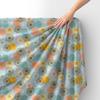 Royal Samt Stoff Polyester Zum Nähen - Motiv Kamille