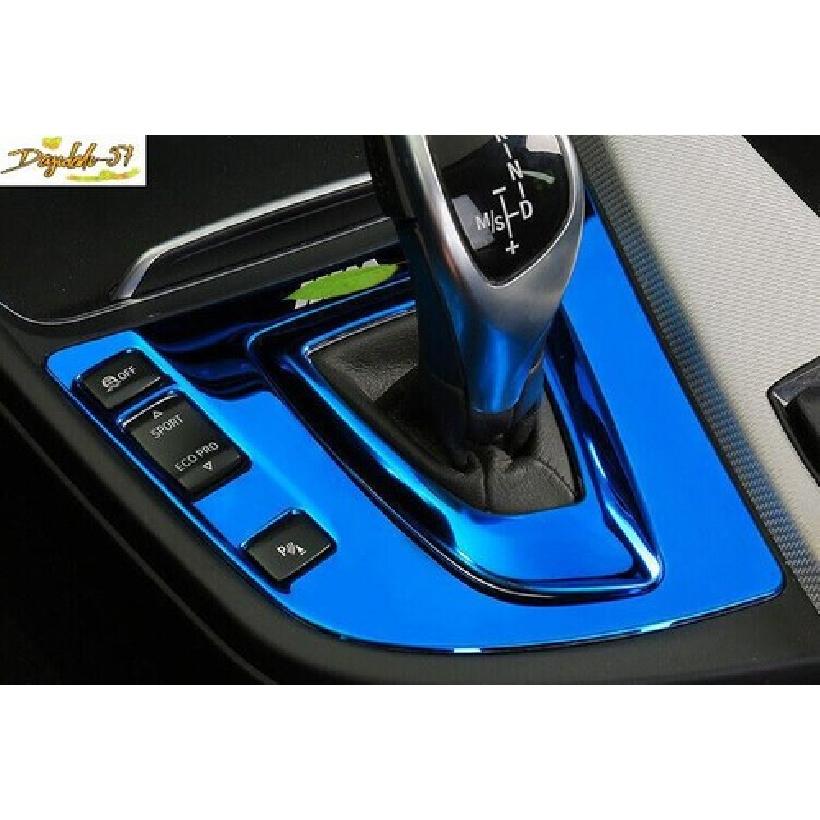 Blue Steel Central Console Gear Shift Cover Trim For BMW 3 4 Series GT 2013-