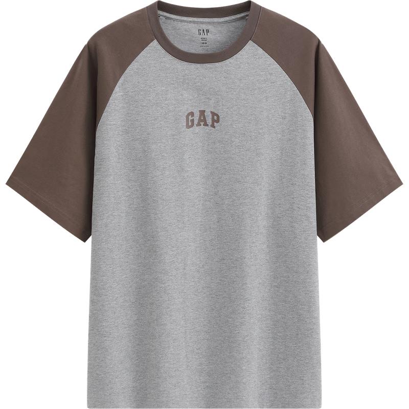 Gap Unisex Color-block Raglan Sleeve Logo Cotton T-Shirt 3XL